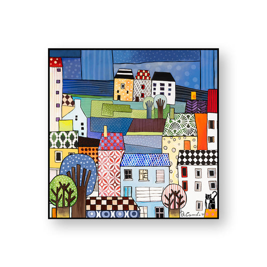 Quadro "Paese mio" 70X70