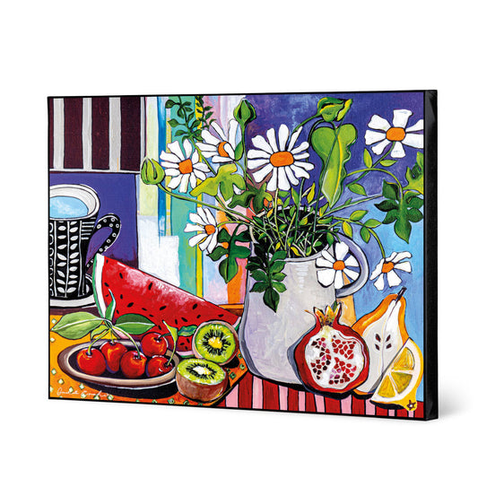 Tela "Fiori e Frutta" 100X80