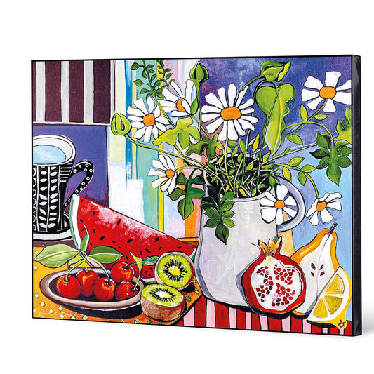 Tela "Fiore e Frutta" 120X100
