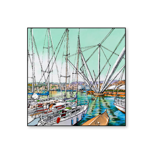 Quadro "Genova - Il Bigo" 70X70