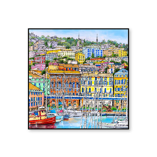 Quadro "Genova - Il Porto Antico"' 70X70