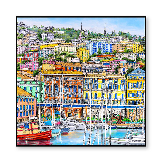 Quadro "Genova - Il Porto Antico"' 100X100