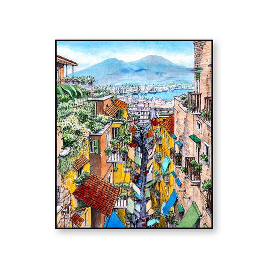 Quadro "Napoli Mille Colori" 80X100