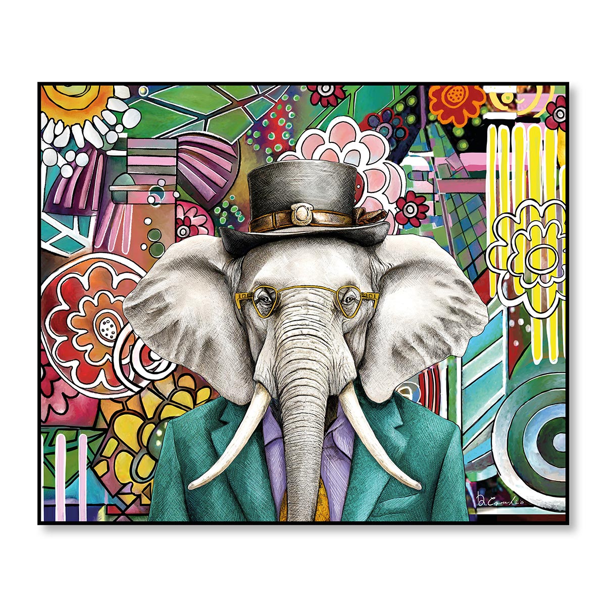 Quadro Human Essence Elefante ''Wisdom'' 120x100