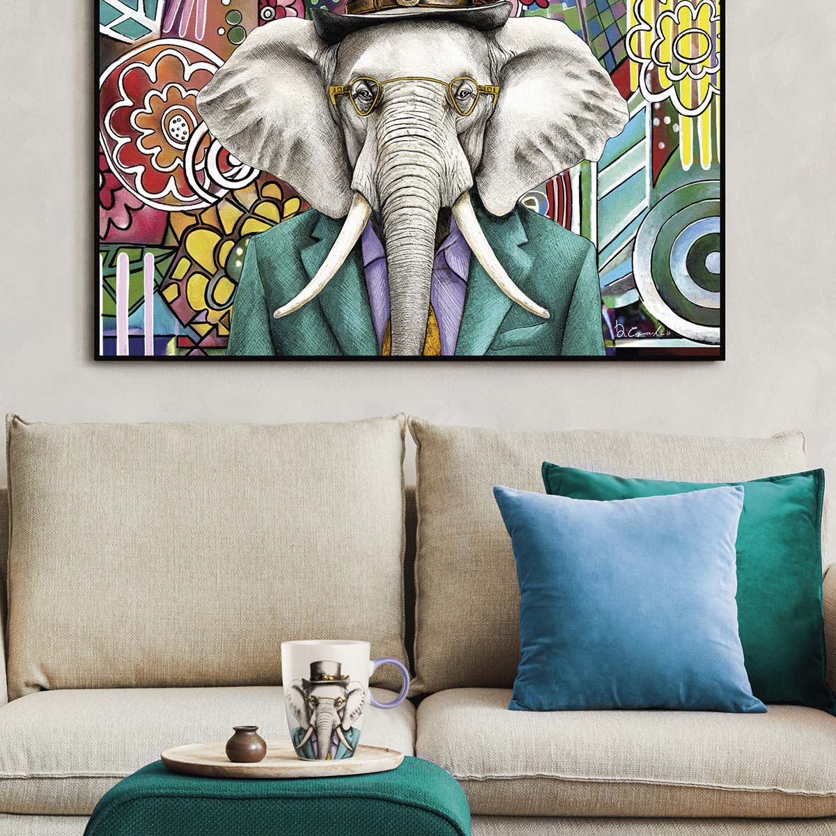 Quadro Human Essence Elefante ''Wisdom'' 120x100