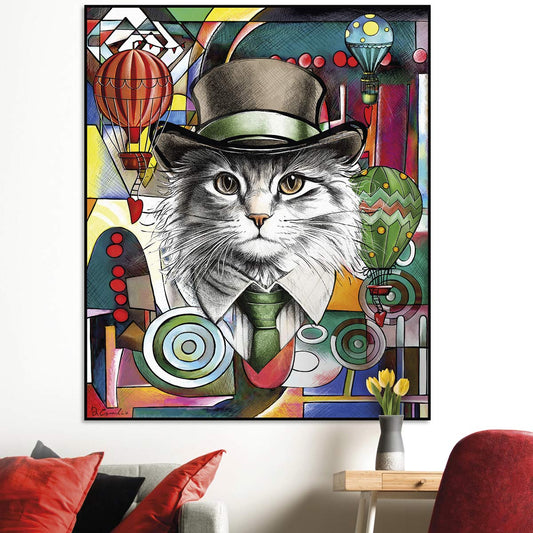 Quadro Human Essence Gatto ''Independence'' 80x100