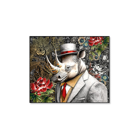 Quadro Human Essence Rinoceronte ''Strength'' 60x50