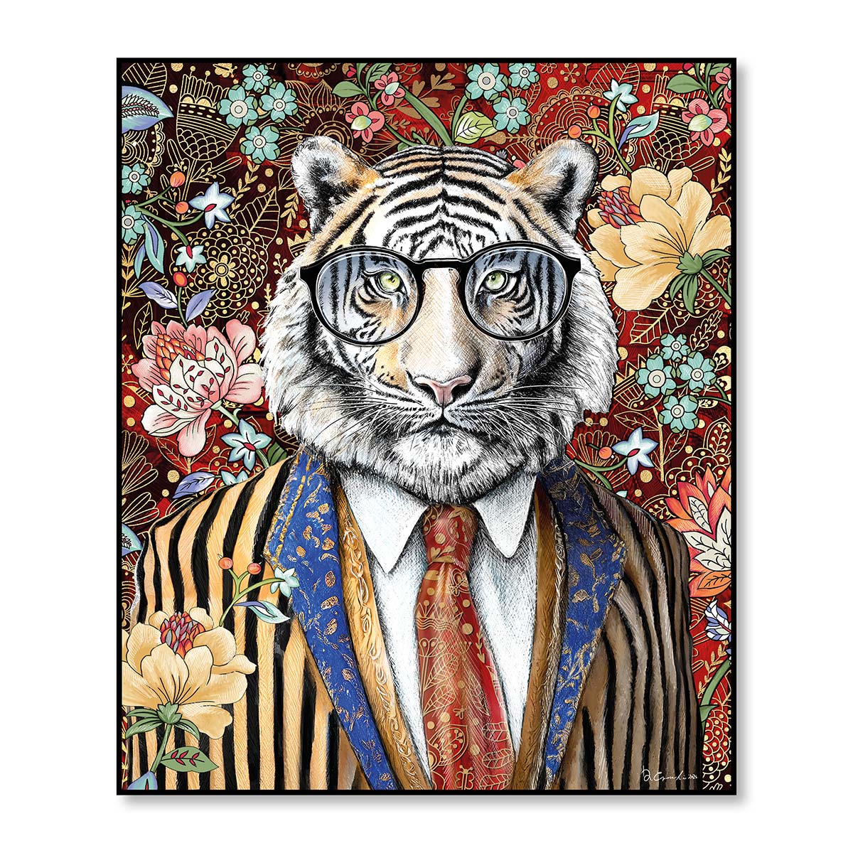 Quadro Human Essence Tigre ''Courage'' 120x100