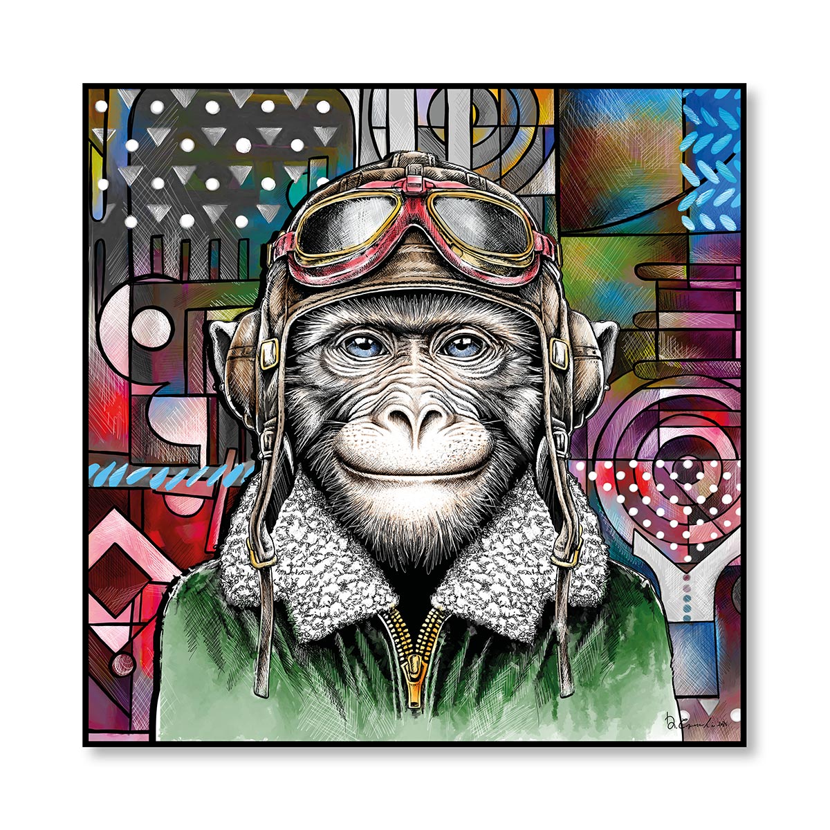 Quadro Human Essence Scimmia ''Boldness'' 100x100