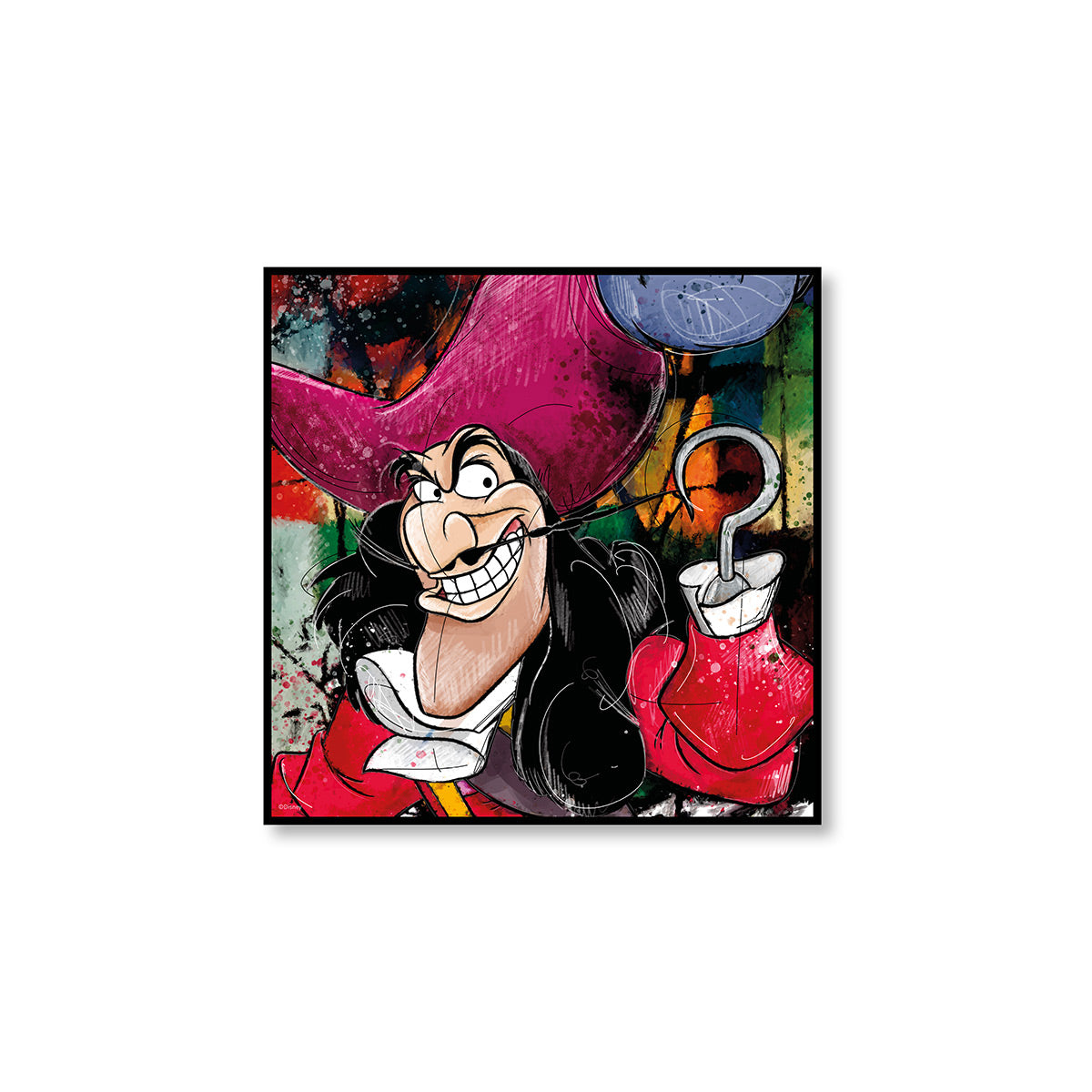 Quadro ''Captain James Hook'' Disney 50X50