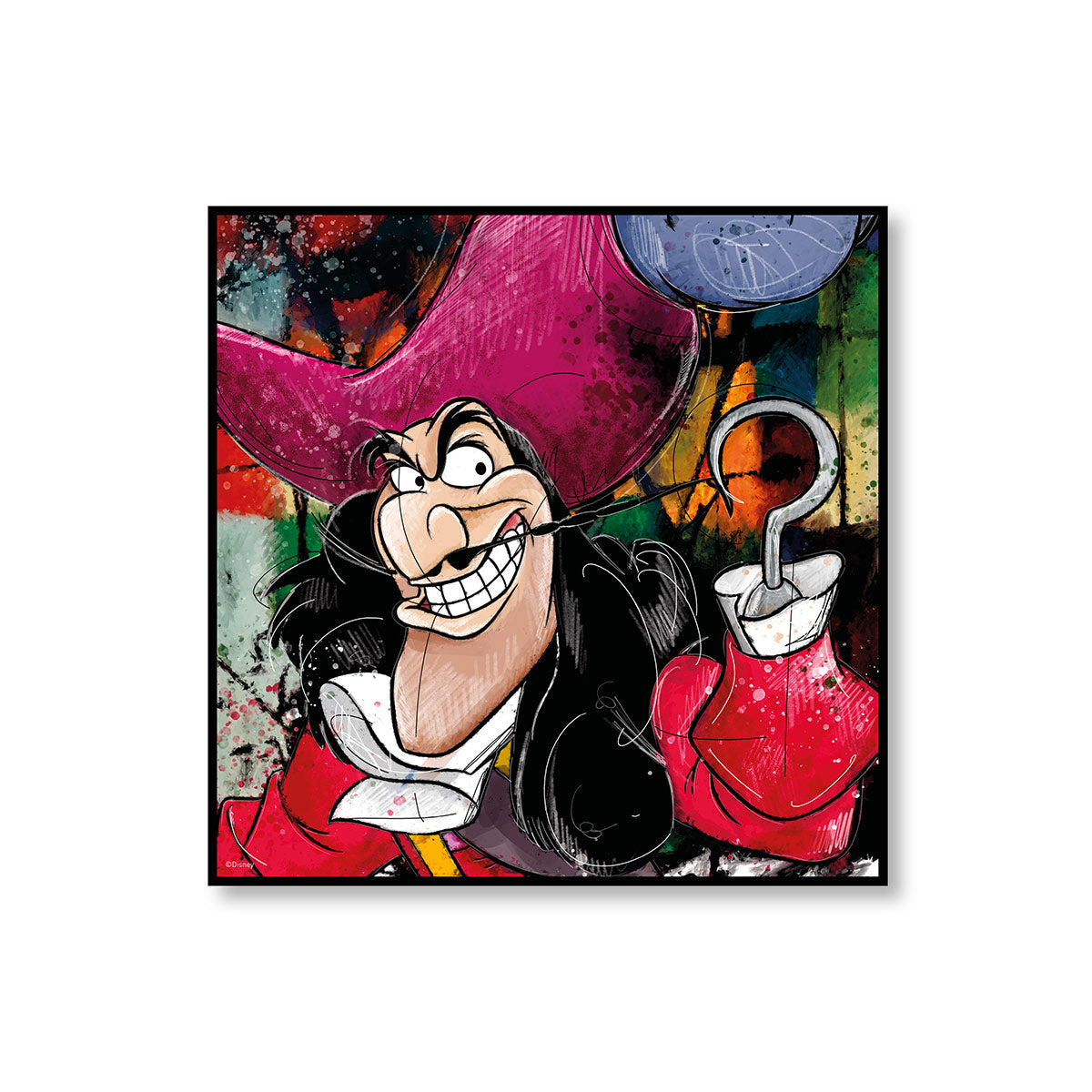 Quadro ''Captain James Hook'' Disney 70X70