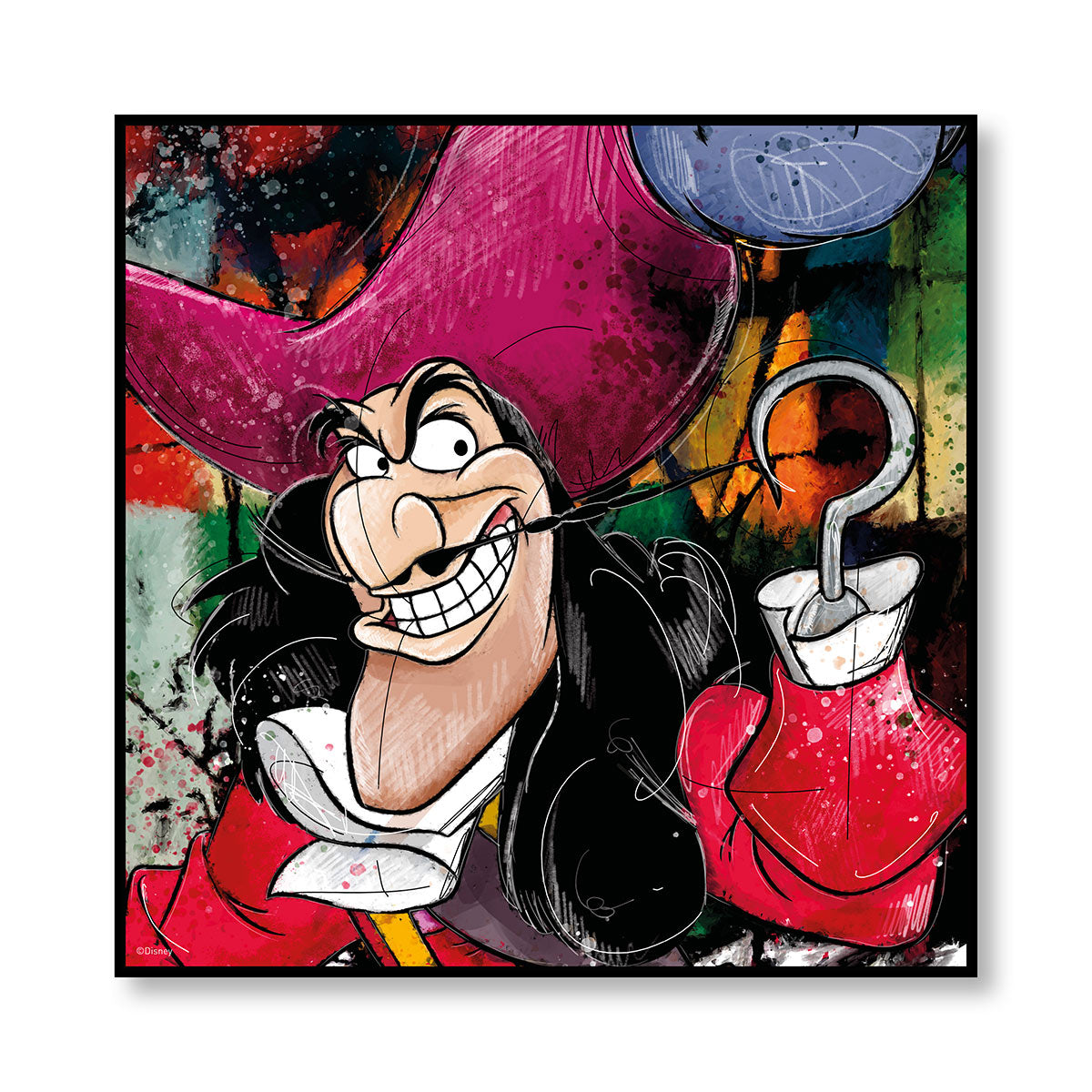 Quadro ''Captain James Hook'' Disney 100X100