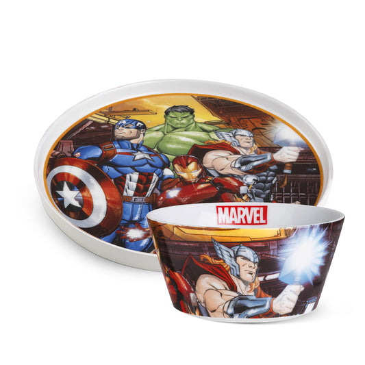 Set piatto dessert + bowl Avengers