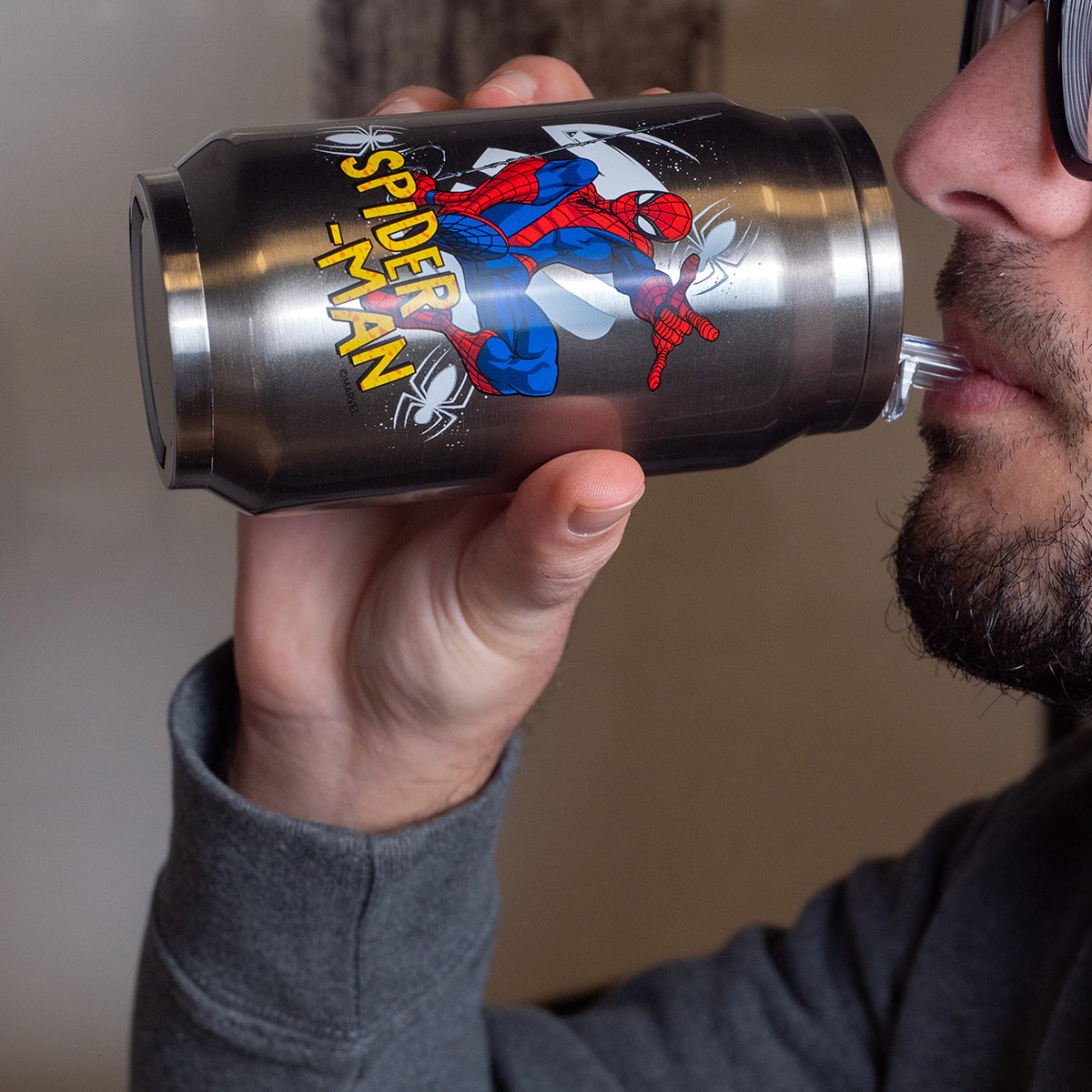 Thermische Trinkflasche in Dosenform Marvel Spider-Man 350 ml