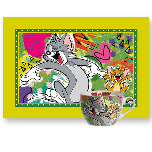 Set Tazza Colazione e Tovaglietta Tom & Jerry