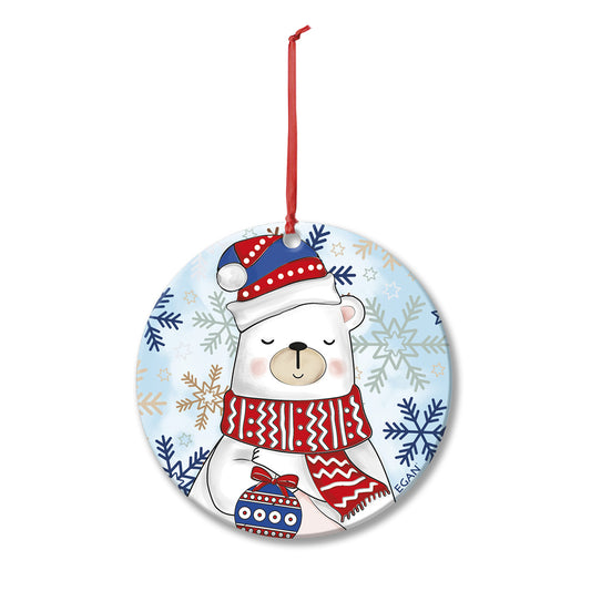 Pendaglio Natale Orso Polare 7X7