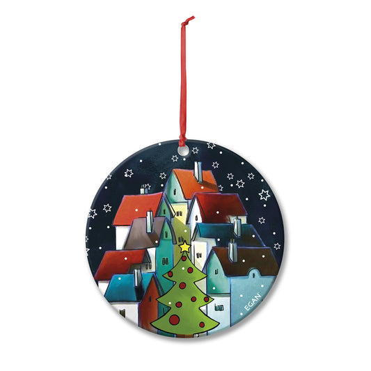 Pendaglio Natale Villagio natalizio 7X7