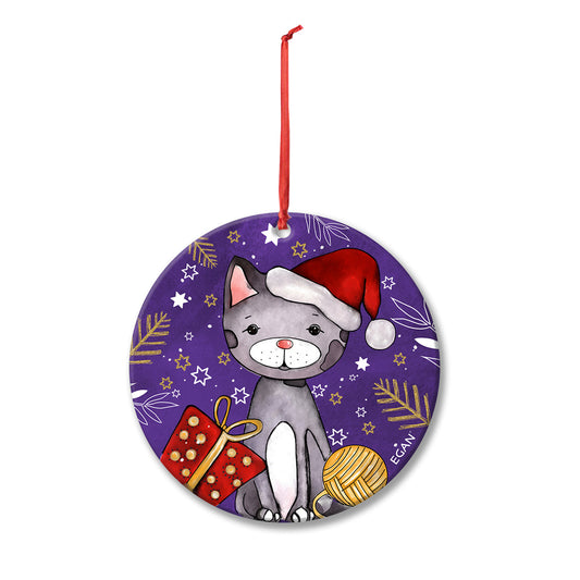 Pendaglio Natale Gatto 7X7