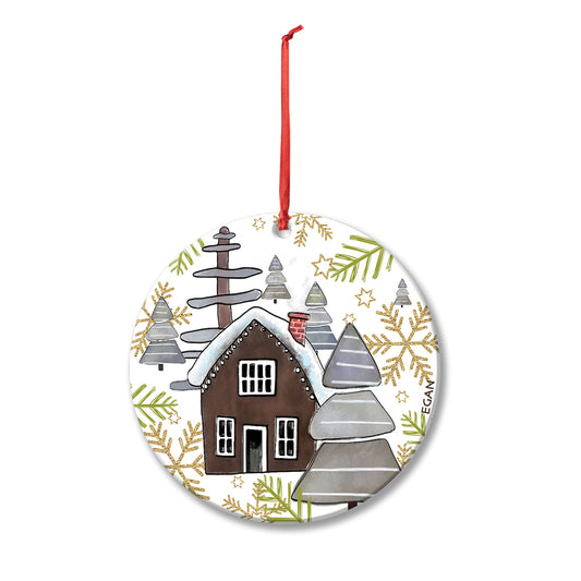 Pendaglio Natale Casetta Natalizia 7X7