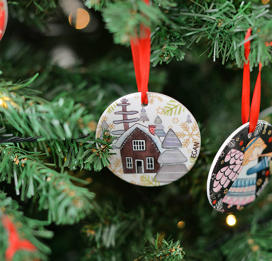 Pendaglio Natale Casetta Natalizia 7X7