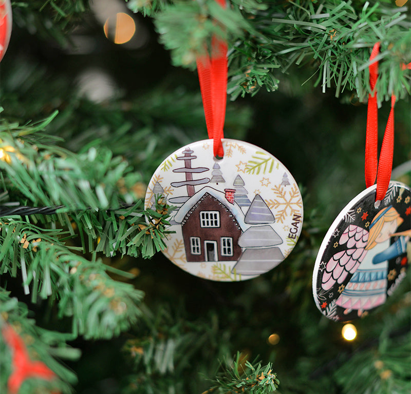 Pendaglio Natale Casetta Natalizia 7X7