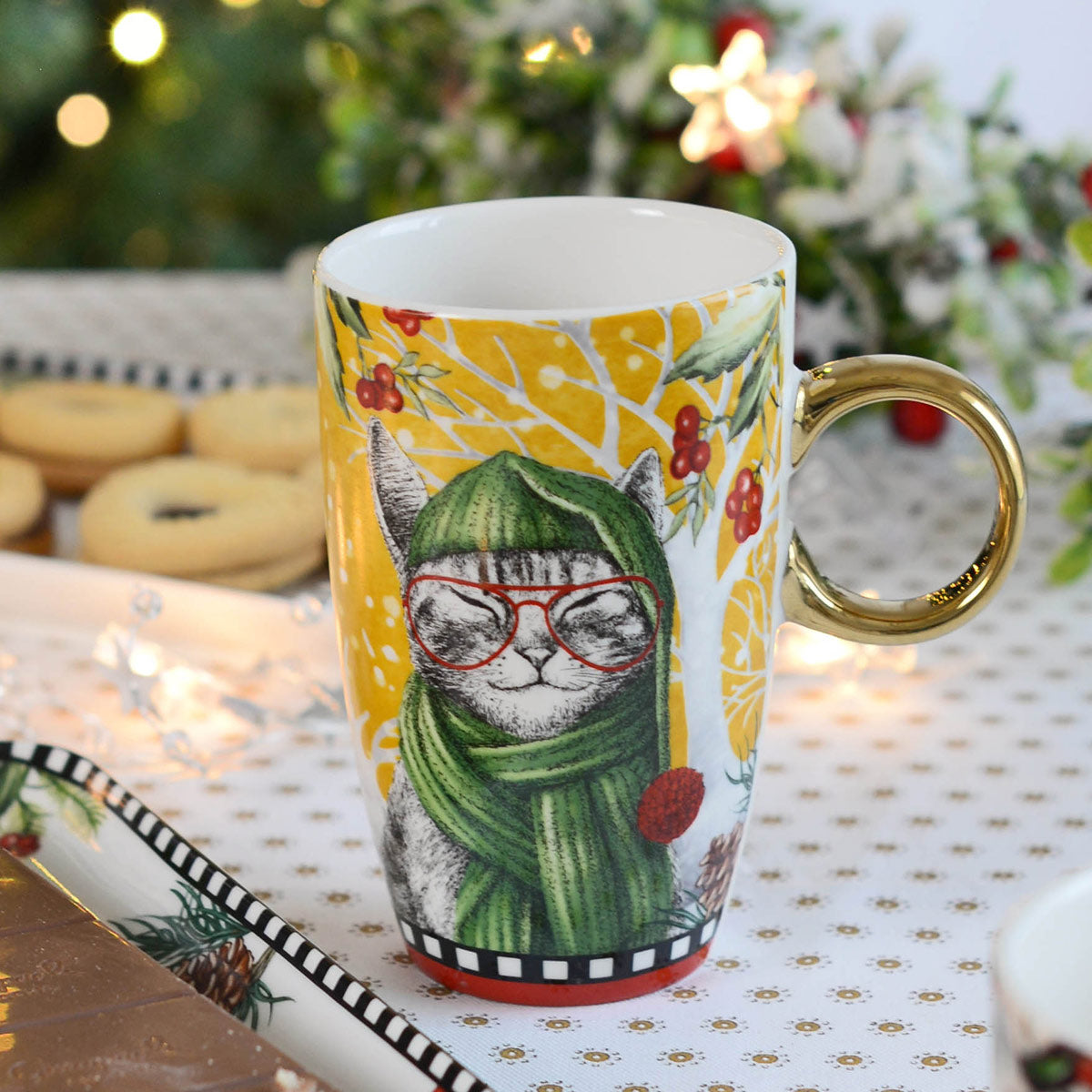 Mug Natale Gatto Ml 440