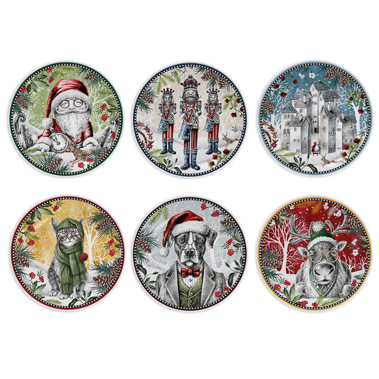 Set 6 Piattini Dolce Natale D.19