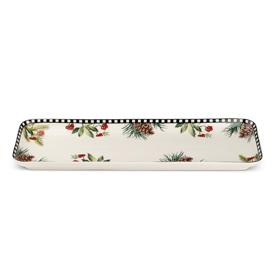 Piatto Torrone Natale 33x11