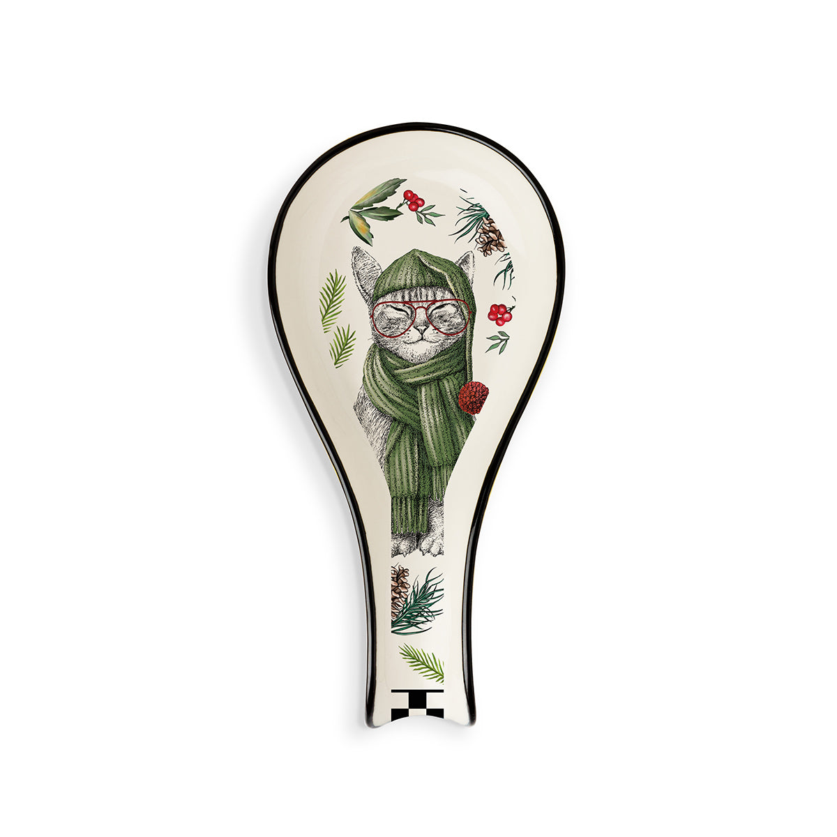 Poggiamestolo Natale Gatto 21x10