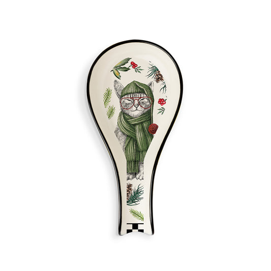 Poggiamestolo Natale Gatto 21x10