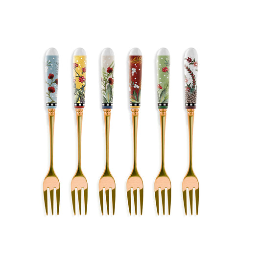 Set 6 Forchettine Natale