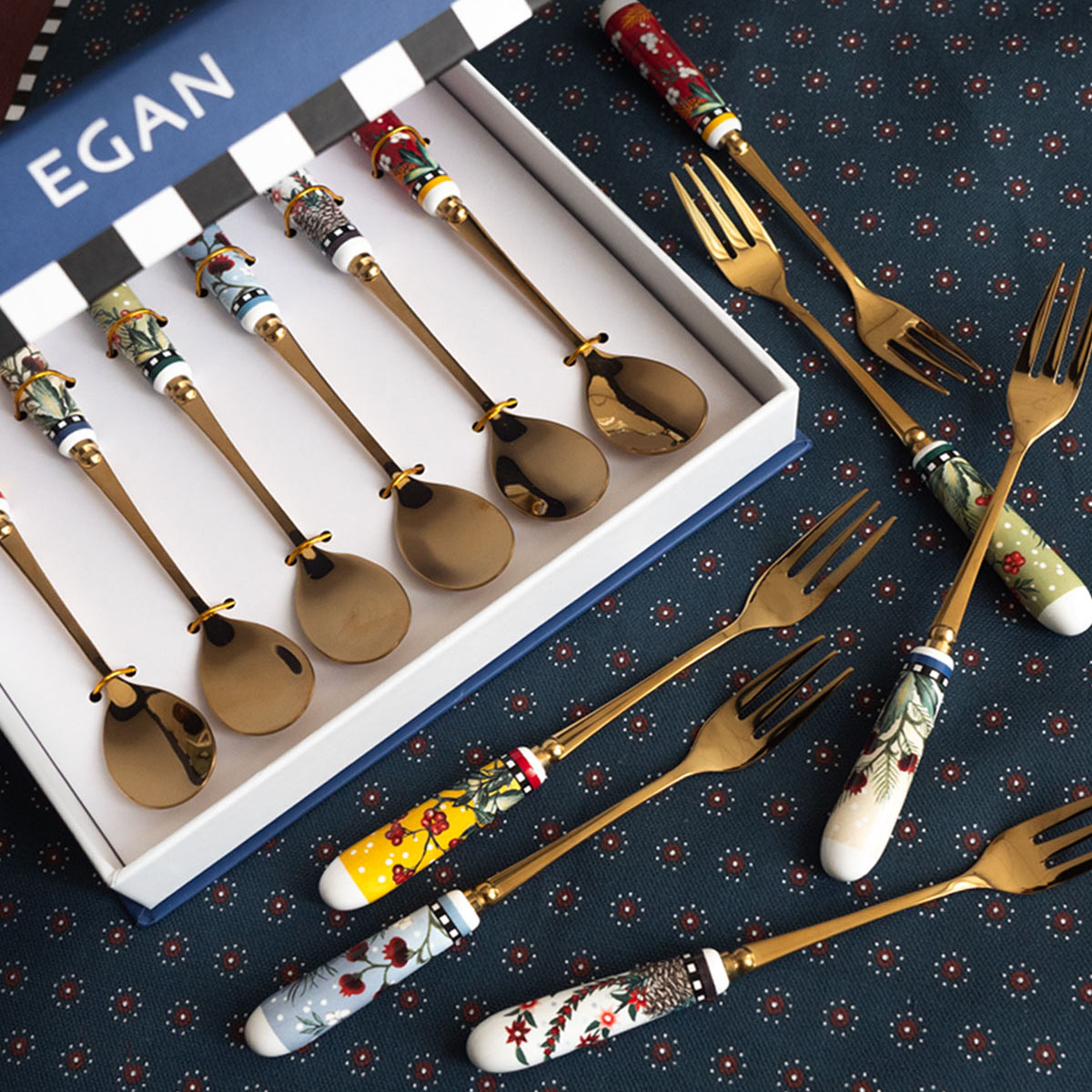 Set 6 Forchettine Natale