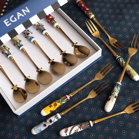 Set 6 Forchettine Natale