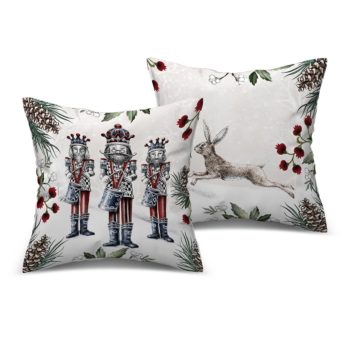 Set 2 Cuscini Natale Schiaccianoci 40x40