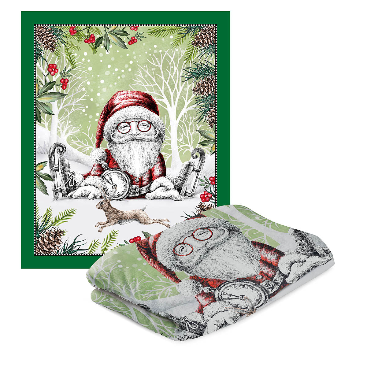 Plaid Natale Babbo Natale 130x160