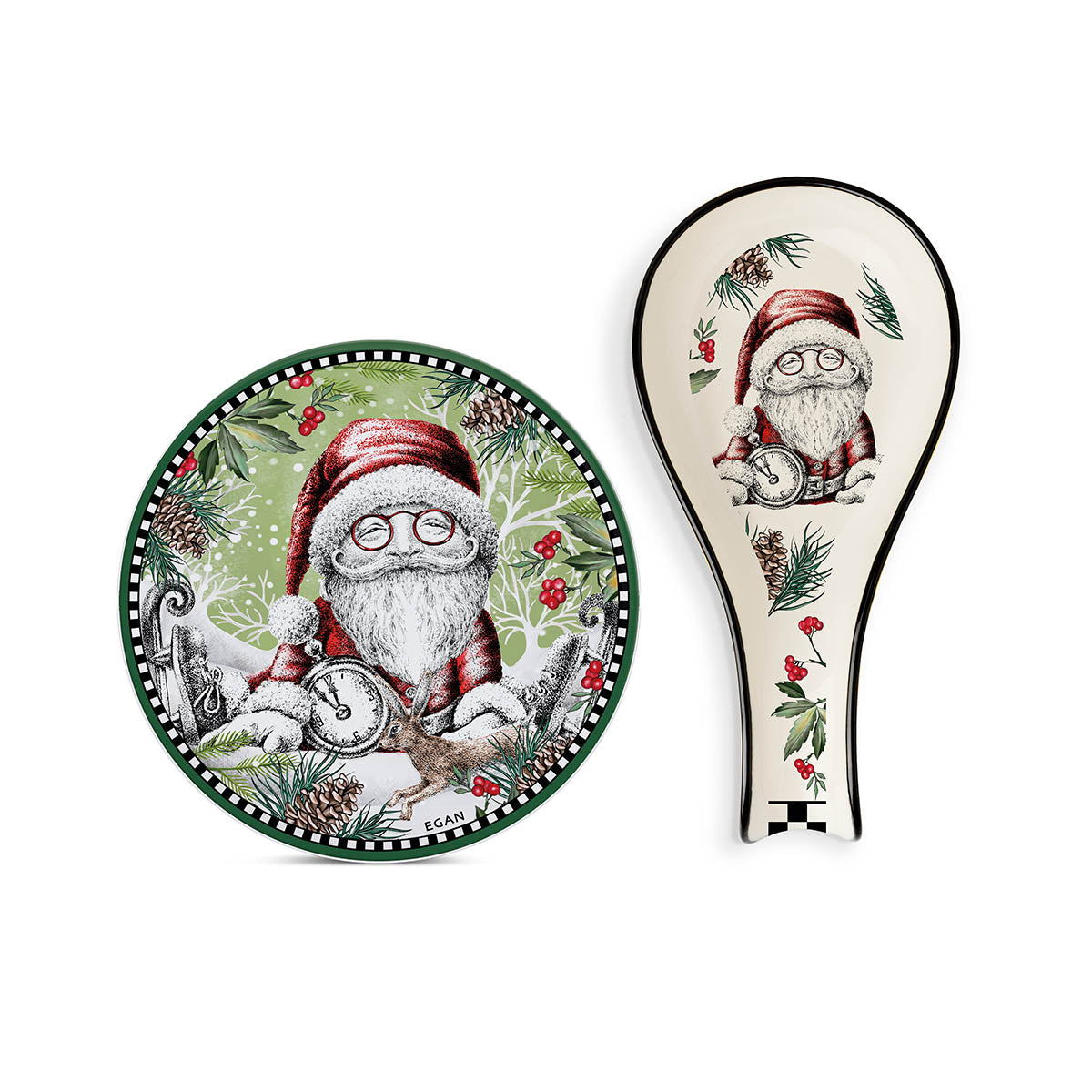 Set Sottopentola e Poggiamestolo Natale Babbo Natale
