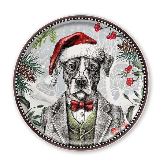 Piatto Panettone Natale Cane D.31