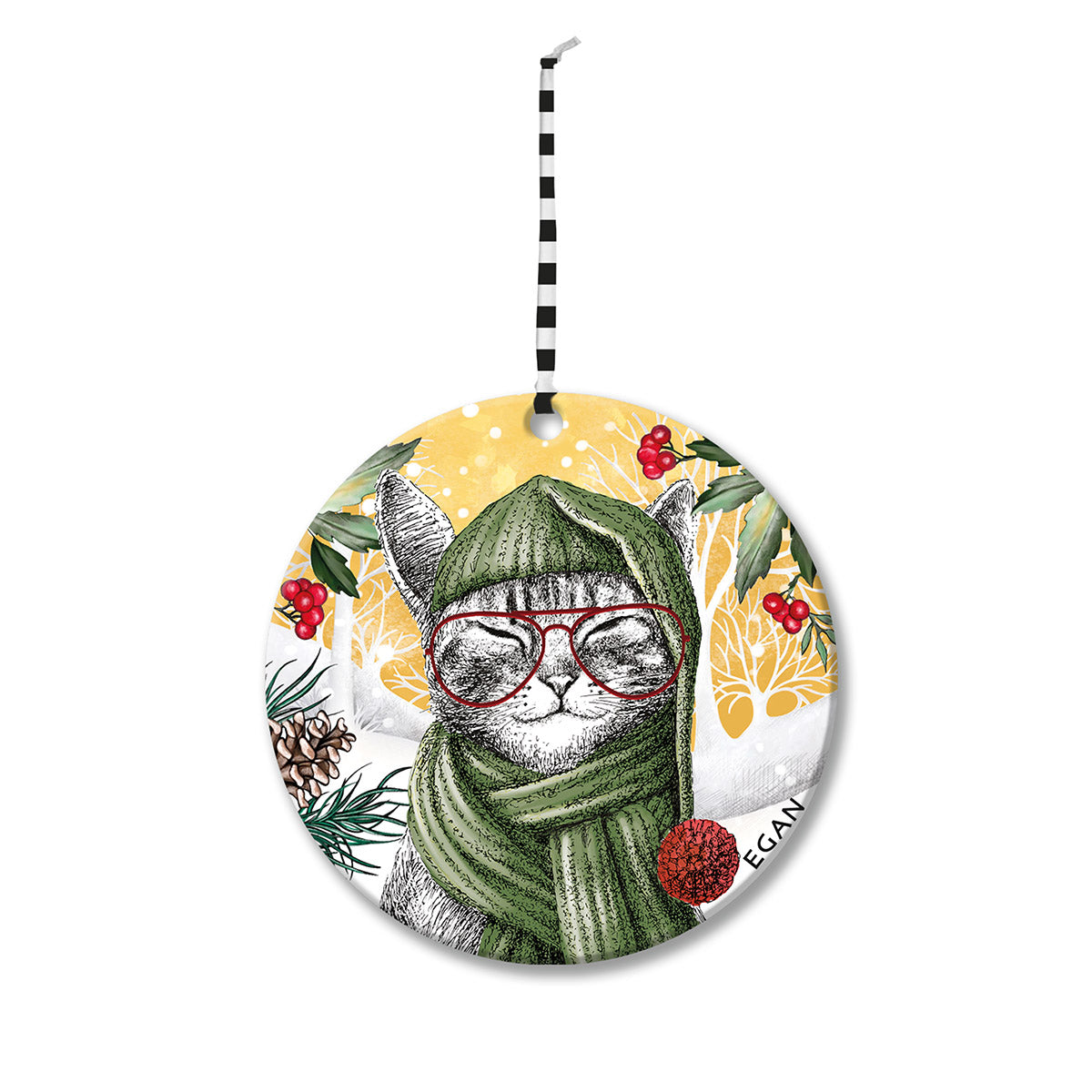 Pendaglio Natale Gatto D.7