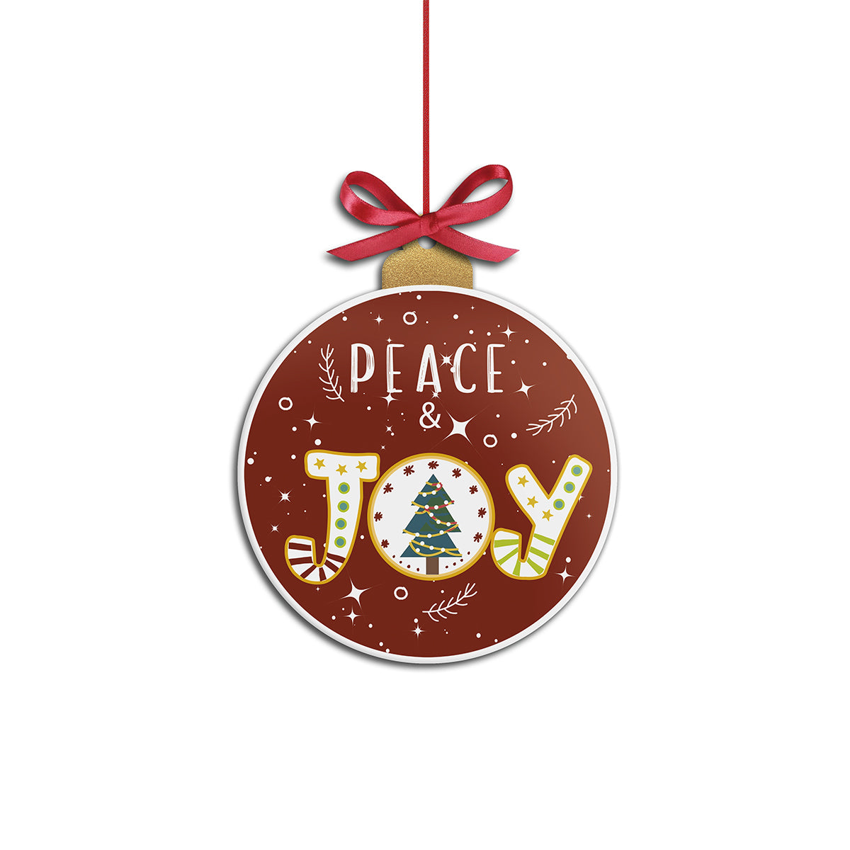 Formella Natale 2025 "Peace & Joy" cm 16x19