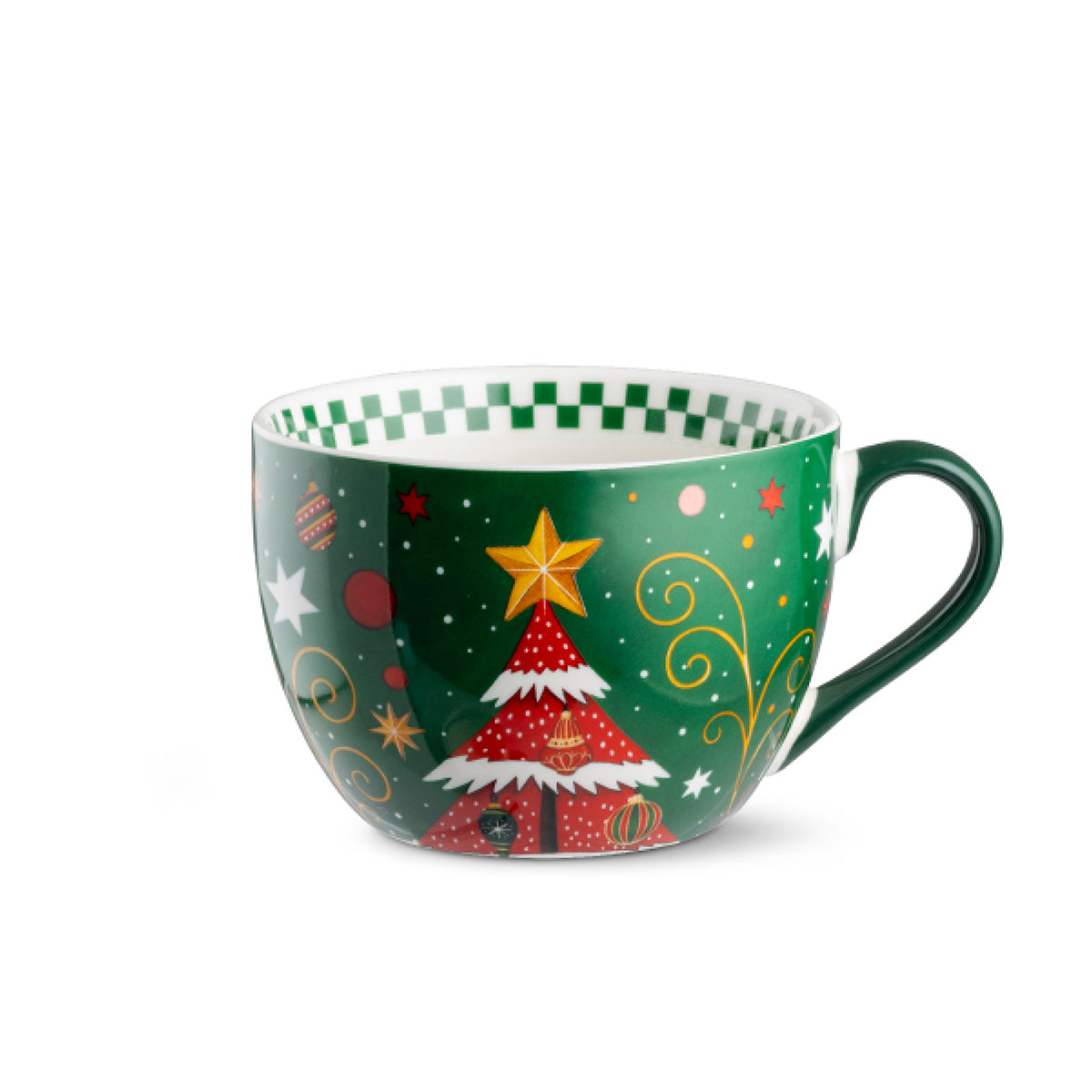 Tazza colazione albero verde Natale ml 520
