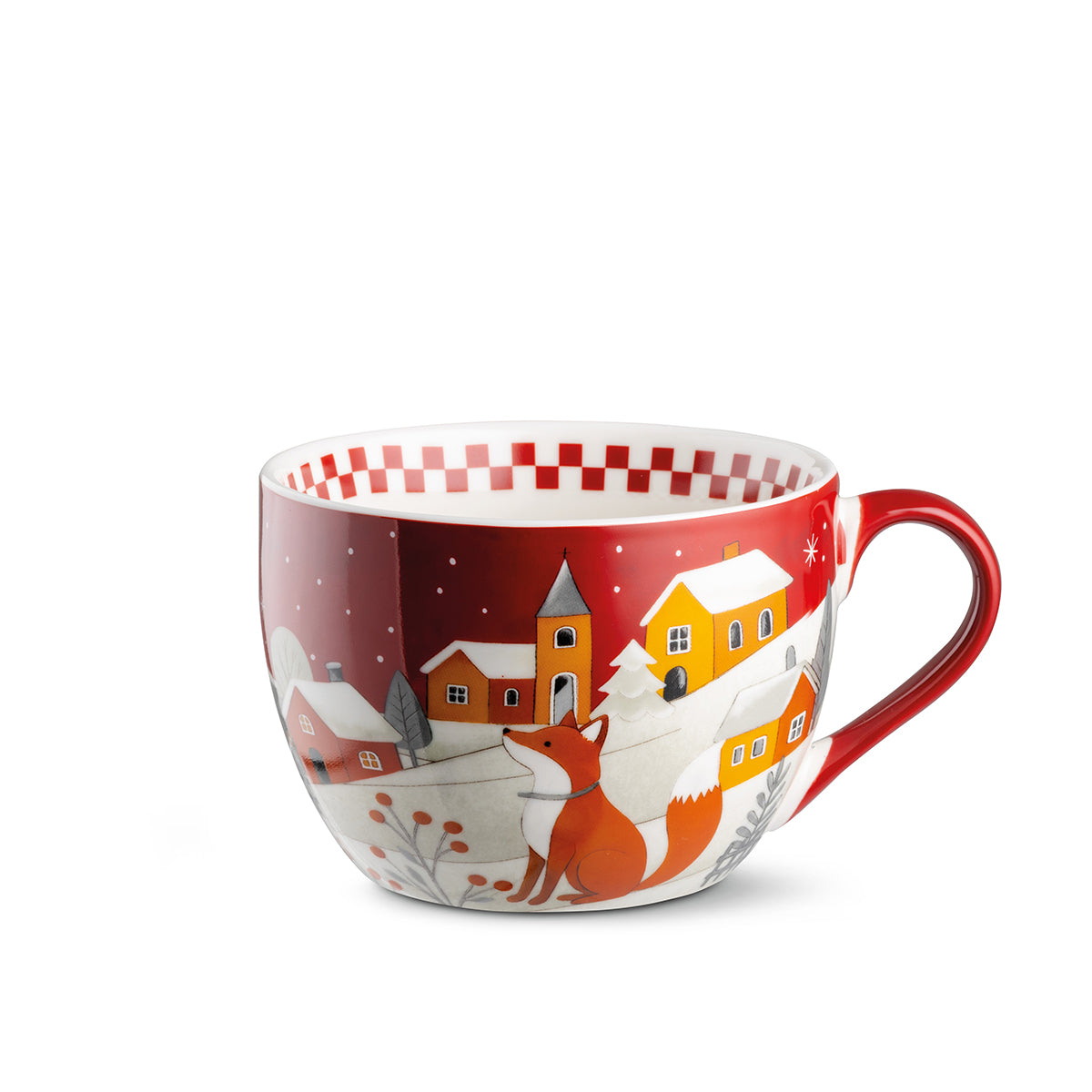 Tazza colazione volpe rosso Natale ml 520
