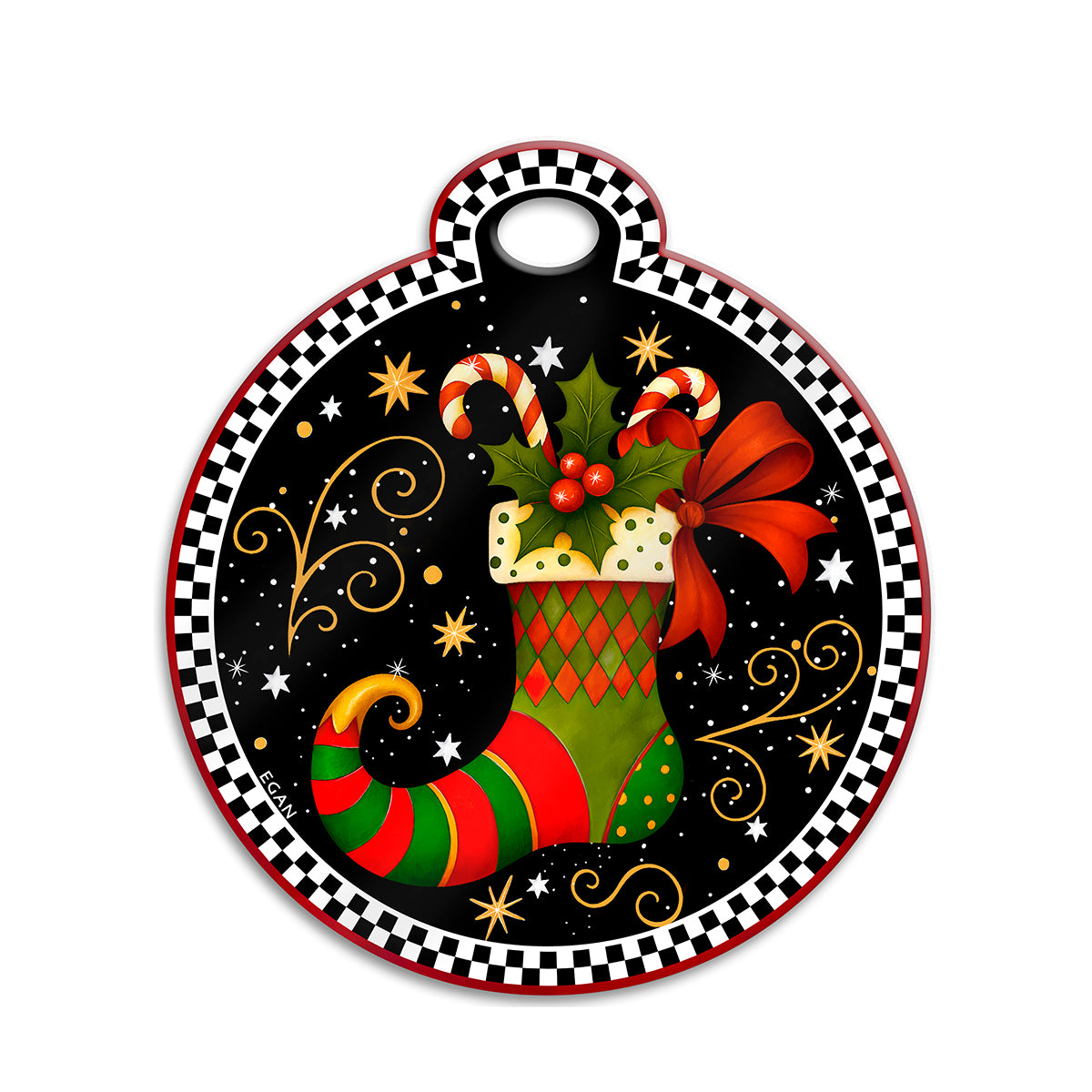 Sottopentola calza nero Natale