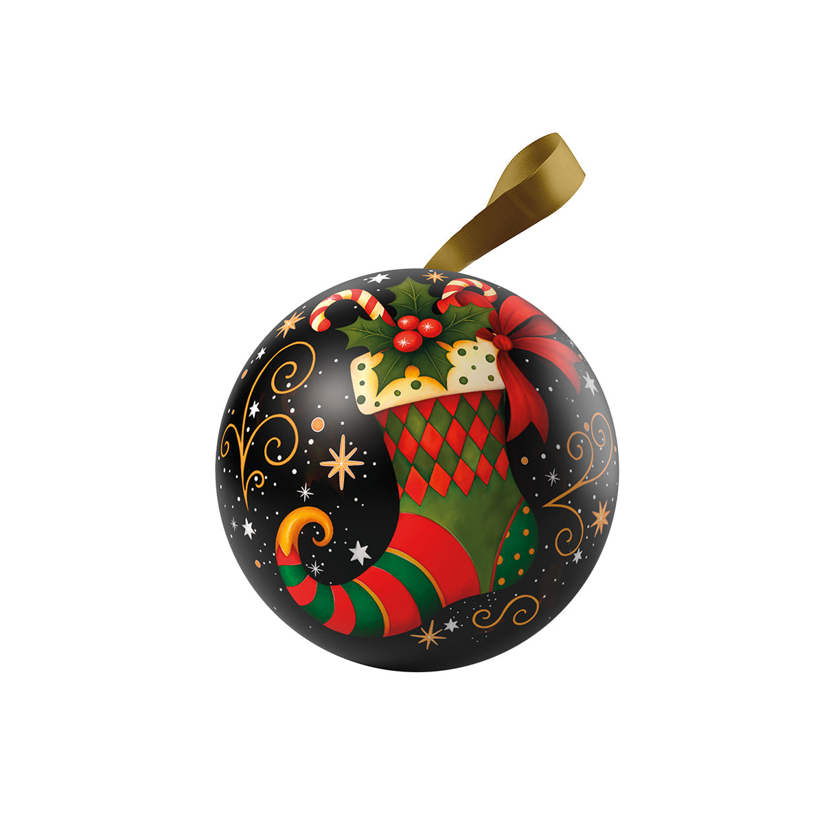 Palla Natale calza nero Natale d 9