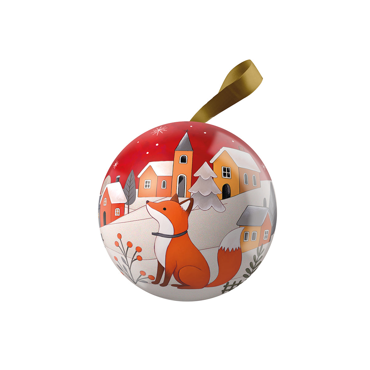 Palla Natale volpe rosso Natale d 9