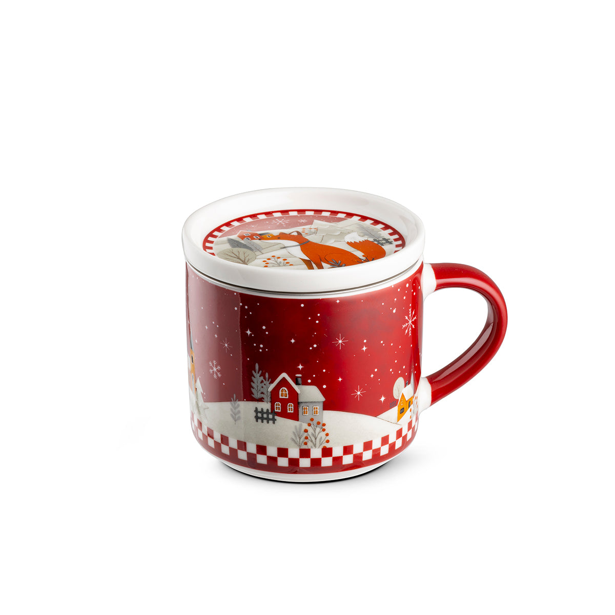 Tisaniera volpe rosso Natale ml 400