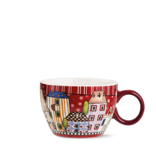 Tazza Colazione Paese Mio Rosso ml. 460