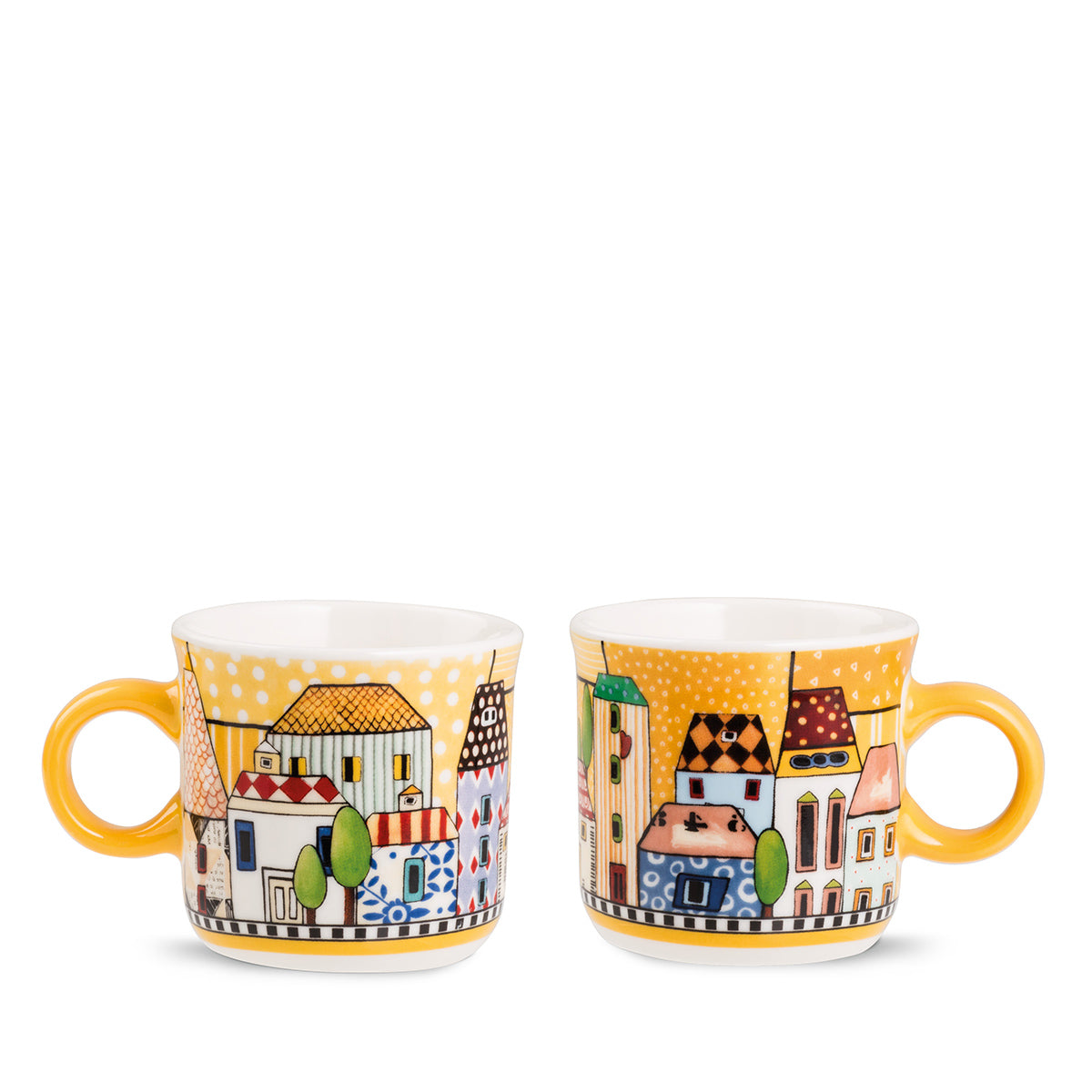 Set 2 Mini Mug Paese Mio Giallo ml. 90