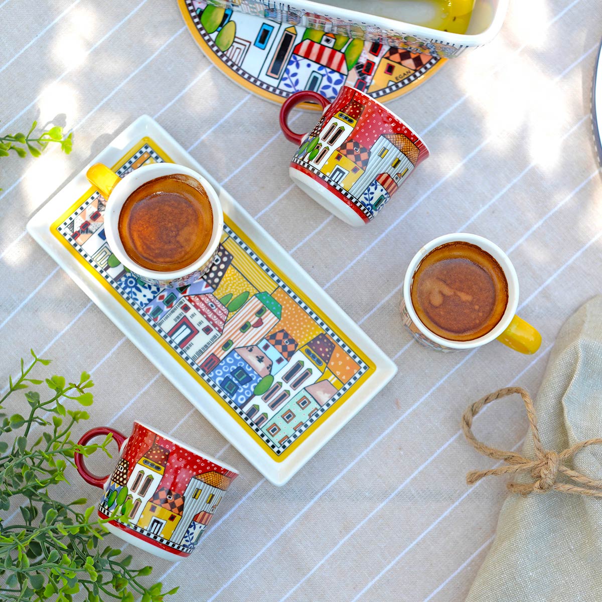 Vassoio Paese Mio Giallo 19x9