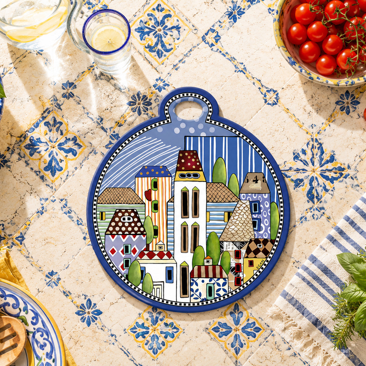 Sottopentola Paese Mio Blu 17x19