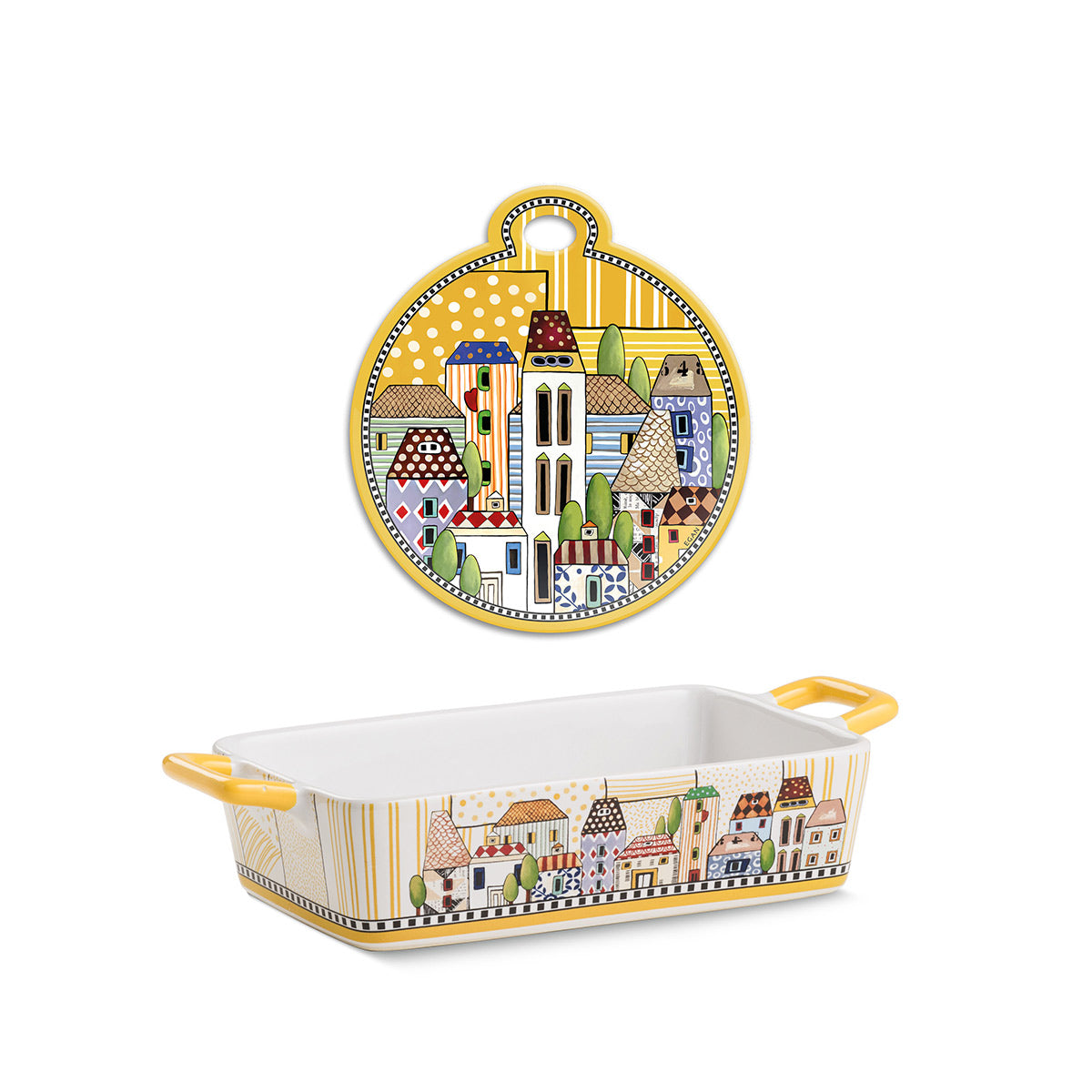 Set Sottopentola + Pirofila Paese Mio Giallo